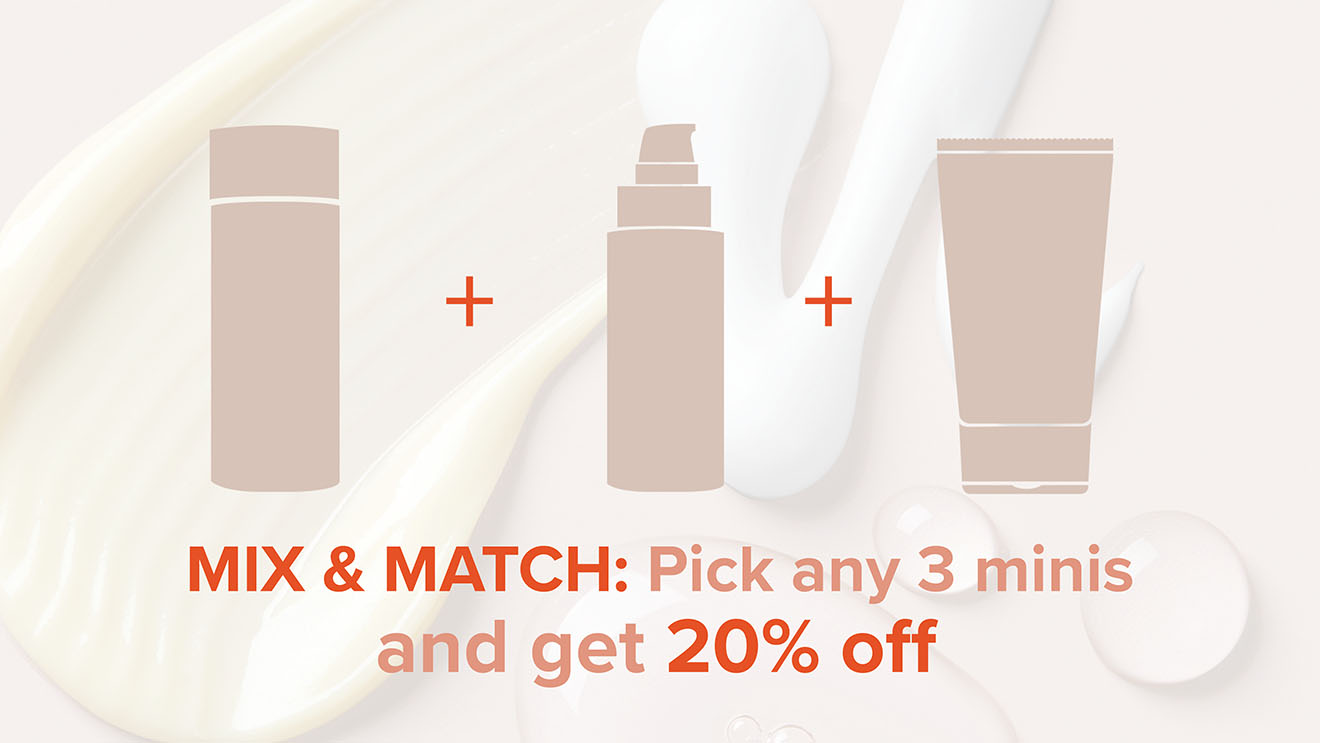 3 minis at 20 off Paula's Choice